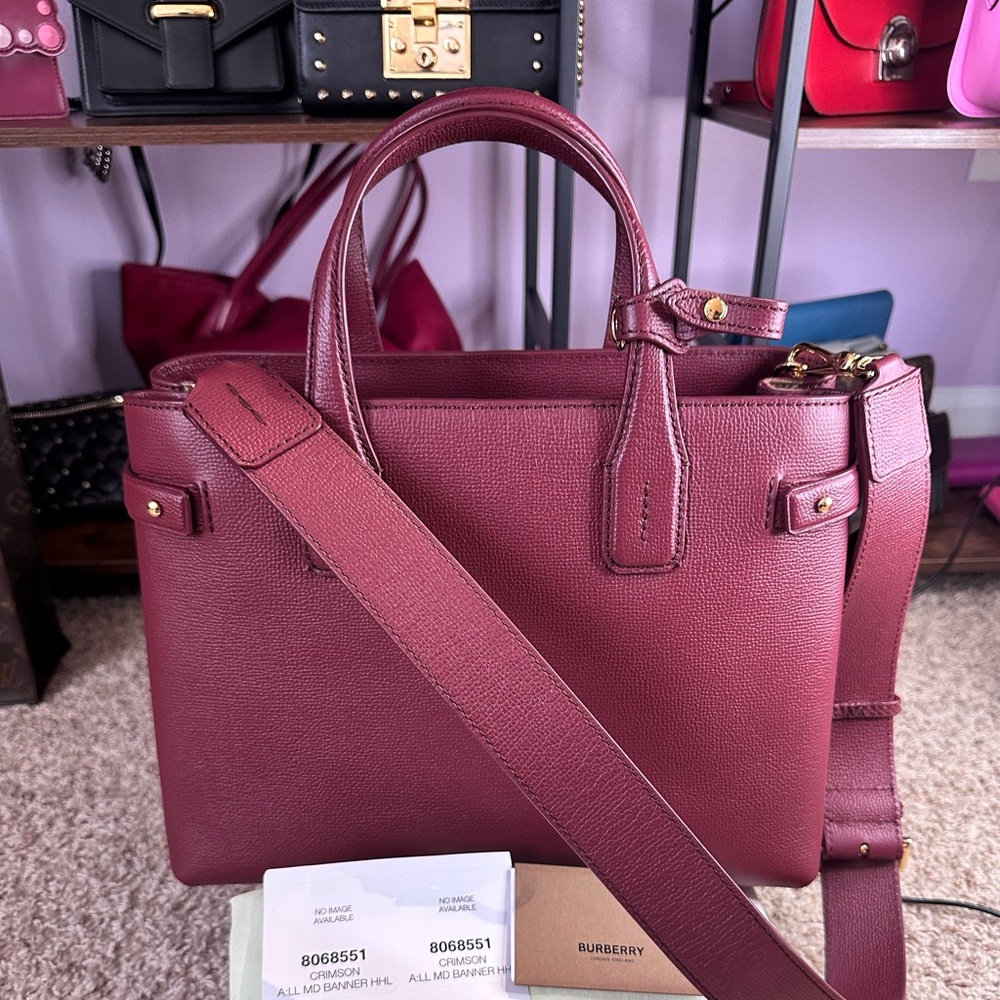 Burberry Crimson Banner HHL Bag - Picture 4 of 15
